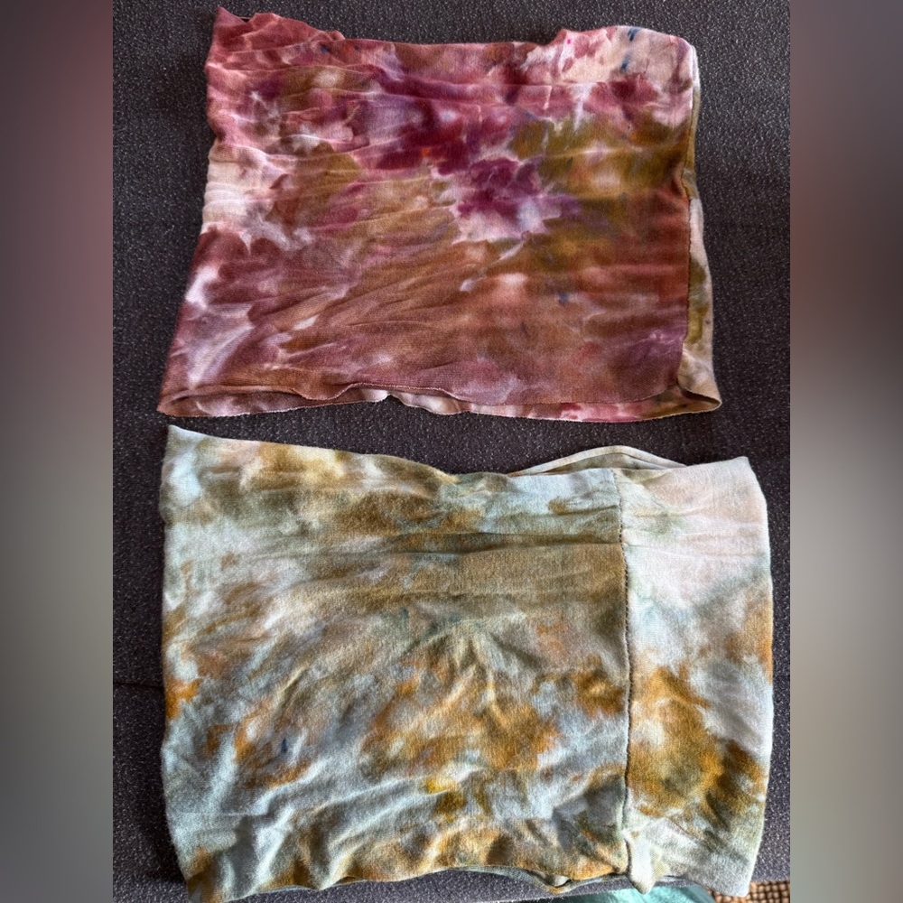 Tie dye headbands or tube top